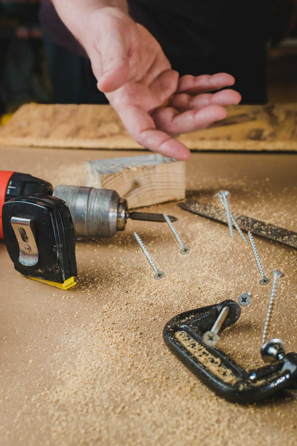 Tools used in a workshop; illustrative product photograph